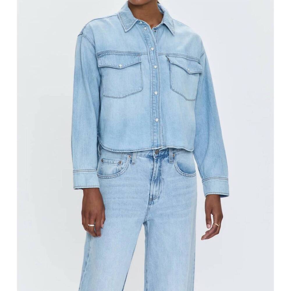 NEW PISTOLA sadie classic workwear shirt in repeat - Picture 5 of 8